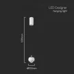 V-TAC LED Design függeszték lámpa 9W - Fehér - 3000K - 10080