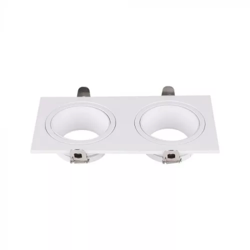 V-TAC Led 2 x GU10 Spot Keret Négyzet Alakú Fehér - 10298