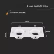 V-TAC Led 2 x GU10 Spot Keret Négyzet Alakú Fehér - 10298