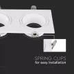 V-TAC Led 2 x GU10 Spot Keret Négyzet Alakú Fehér - 10298