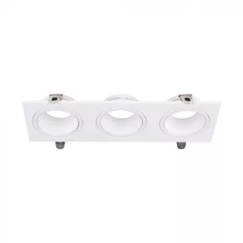 V-TAC Led 3 x GU10 Spot Keret Négyzet Alakú Fehér - 10299