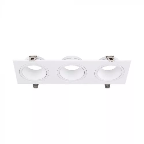 V-TAC Led 3 x GU10 Spot Keret Négyzet Alakú Fehér - 10299