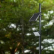 V-TAC 30W LED napelemes (SOLAR) mozgásérzékelős reflektor távirányítóval 4000K - Fekete házas - 10310
