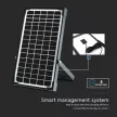 V-TAC 30W LED napelemes (SOLAR) mozgásérzékelős reflektor távirányítóval 4000K - Fekete házas - 10310