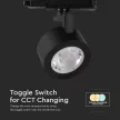 V-TAC 30W LED SÍNES LÁMPA fekete 3 az 1-ben - 10371