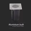 V-TAC MINI TALAJLÁMPA GU10 FOGLALATTAL - Négyzet ALAKÚ IP67 - 10375