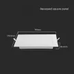 V-TAC Süllyeszthető négyzet alakú MINI LED panel 12W 4000K - 10484