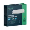 V-TAC Süllyeszthető négyzet alakú MINI LED panel 18W 3000K (SAMSUNG CHIP) - 104861
