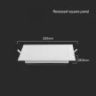 V-TAC Süllyeszthető négyzet alakú MINI LED panel 18W 3000K (SAMSUNG CHIP) - 104861