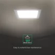 V-TAC Süllyeszthető négyzet alakú MINI LED panel 24W CCT 3in1 (Cree Chip) - 104896