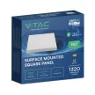 V-TAC Falon kívüli négyzet alakú LED panel 12W CCT 3in1 (Cree Chip) - 104956