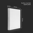 V-TAC Falon kívüli négyzet alakú LED panel 12W 6500K (SAMSUNG CHIP) - 104971