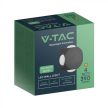 V-TAC LED 4W Fali lámpatest négyzet, Fekete - 3000K - IP54 - 10588