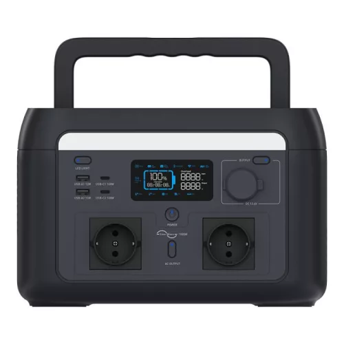 V-TAC 1000W Hordozható töltőállomás napelemes töltési lehetőséggel, Wifi - 12706