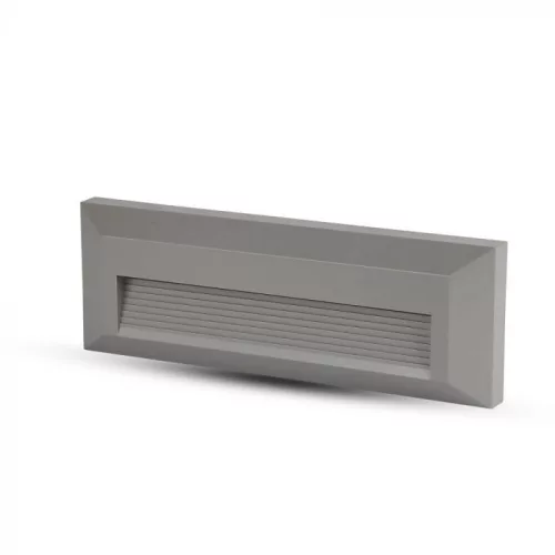 V-TAC Led lépcsőlámpa téglalap forma 3W szürke 3000K - 1331