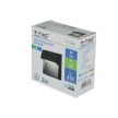 V-TAC Led lépcsőlámpa négyzet forma 3W fekete 4000K - 1399