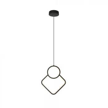 V-TAC LED Függeszték lámpa 12W - fekete -  3000K - 14998