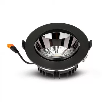   V-TAC Led COB beépíthető lámpa 30W 6400K - fekete - 20059