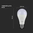 V-TAC LED izzó dimmelhető  E27 A65 17W 200° 4000K gömb (Samsung Chip) - 20189