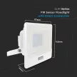 V-TAC 30W MOZGÁSÉRZÉKELŐS LED REFLEKTOR 100° 6500K FEHÉR HÁZAS (SAMSUNG CHIP) - 20276