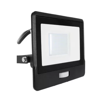   V-TAC 30W MOZGÁSÉRZÉKELŐS LED REFLEKTOR 100° 4000K FEKETE HÁZAS (SAMSUNG CHIP) - 20287