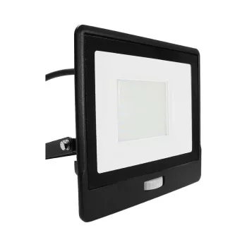   V-TAC 50W MOZGÁSÉRZÉKELŐS LED REFLEKTOR 100° 6500K FEKETE HÁZAS (SAMSUNG CHIP) - 20291