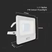 V-TAC 30W MOZGÁSÉRZÉKELŐS LED REFLEKTOR 100° 4000K FEHÉR HÁZAS (SAMSUNG CHIP) - 20299