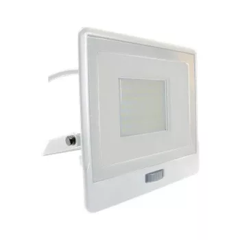   V-TAC 50W MOZGÁSÉRZÉKELŐS LED REFLEKTOR 100° 6500K FEHÉR HÁZAS (SAMSUNG CHIP) - 20303