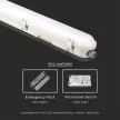 V-TAC 70W Vízálló LED armatúra tejfehér burával 150 cm 120° 120lm/W 4000K (Samsung Chip) IP65 - 20475