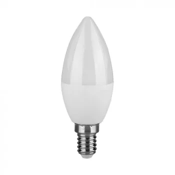   V-TAC LED izzó  E14 C37 6.5W 180° 4000K gyertya (CREE Chip) - 2111216