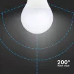 V-TAC LED izzó E14 A60 8.5W 200° 3000K gömb (Samsung Chip) - 21114