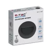 V-TAC Led lépcsőlámpa 2W fekete 4000K - 211316