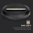 V-TAC Led lépcsőlámpa 2W fekete 4000K - 211316