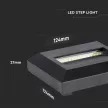 V-TAC Led lépcsőlámpa 2W fekete 3000K - 211323