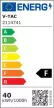 V-TAC Led mennyezeti lámpa csillagos búrával távirányítóval Φ465 20W/40W/20W - 2114741