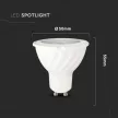 V-TAC LED spotlámpa  GU10 MR16 6W 38° 4000K spot (Samsung Chip) - 21166