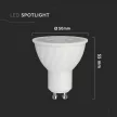 V-TAC LED spotlámpa  GU10 MR16 6W 38° 6500K spot - 211911