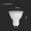 V-TAC LED spotlámpa  GU10 6W 110° 6500K dimmelhető spot (CREE Chip) - 212006