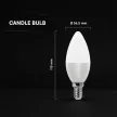 V-TAC LED izzó dimmelhető  E14 C37 5.5W 180° 4000K gyertya (CREE Chip) - 2120186-6