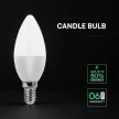 V-TAC LED izzó dimmelhető  E14 C37 5.5W 180° 4000K gyertya (CREE Chip) - 2120186-6