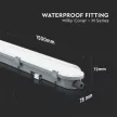 V-TAC 48W Vízálló LED armatúra tejfehér burával 150 cm 120° 120lm/W 4000K (Samsung Chip) IP65 - 2120203