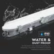 V-TAC 18W Vízálló LED armatúra átlátszó burával 60 cm 120° 120lm/W 4000K (Samsung Chip) IP65 - 2120211