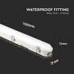 V-TAC 36W Vízálló LED armatúra tejfehér burával 120 cm 120° 120lm/W 4000K (Samsung Chip) IP65 - 2120217
