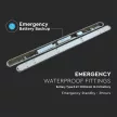V-TAC 36W Vízálló LED armatúra tejfehér burával 120 cm 120° 120lm/W 6400K (Samsung Chip) IP65 - 2120222