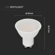 V-TAC LED spotlámpa  GU10 MR16 4.5W 6500K 110° spot (Samsung Chip) - 21203