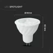 V-TAC LED spotlámpa  GU5.3 MR16 6W 12V 110° 4000K spot - 212051
