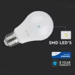 V-TAC LED izzó  E27 A58 9W 200° 4000K gömb (Samsung Chip) - 21229