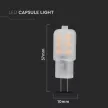 V-TAC LED spotlámpa  G4 1.1W 300° 4000K kapszula (Samsung chip) - 21241