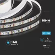 V-TAC LED szalag SMD2835 168LED/M 12W/M 140lm/W 24V IP20 3000K - 212596