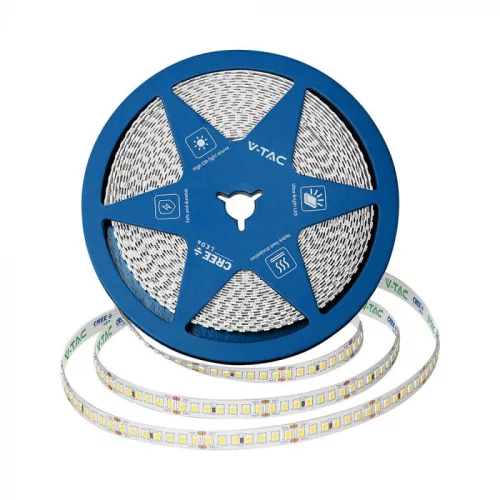 V-TAC LED szalag 8mm széles SMD2835 168LED/M 12W/M 24V IP20 6500K (CREE Chip) - 2125986